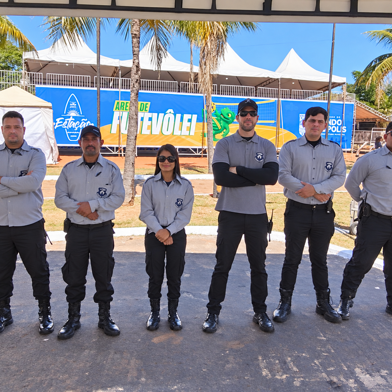 Equipe da VNG em atuação de segurança em evento